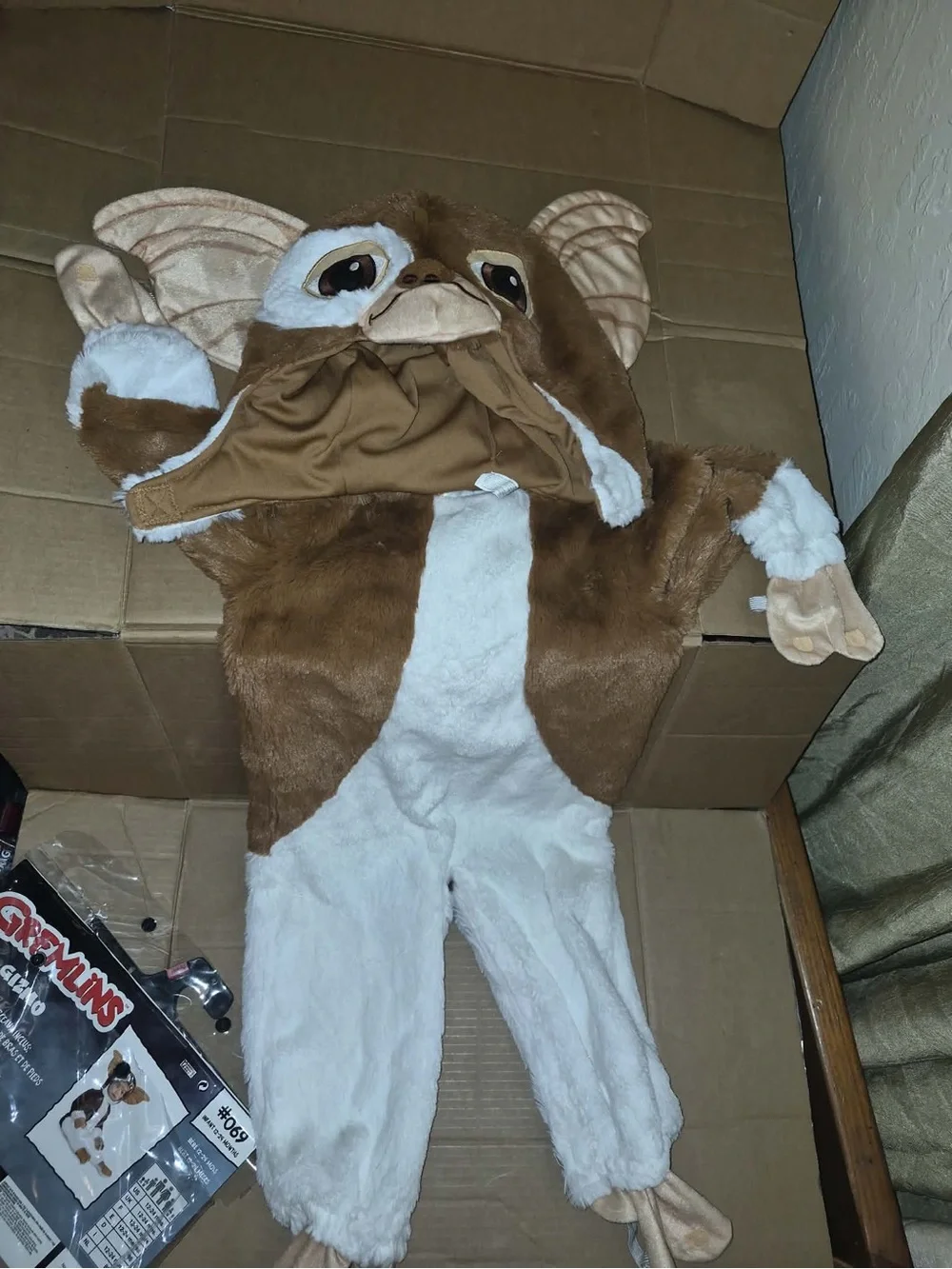 Gizmo Infant Brown and White Plush Character Costume - Gremlins